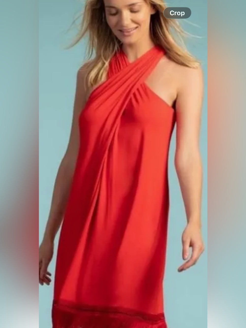 Trina Turk Sleeveless Mini Dress with Fringe Hem